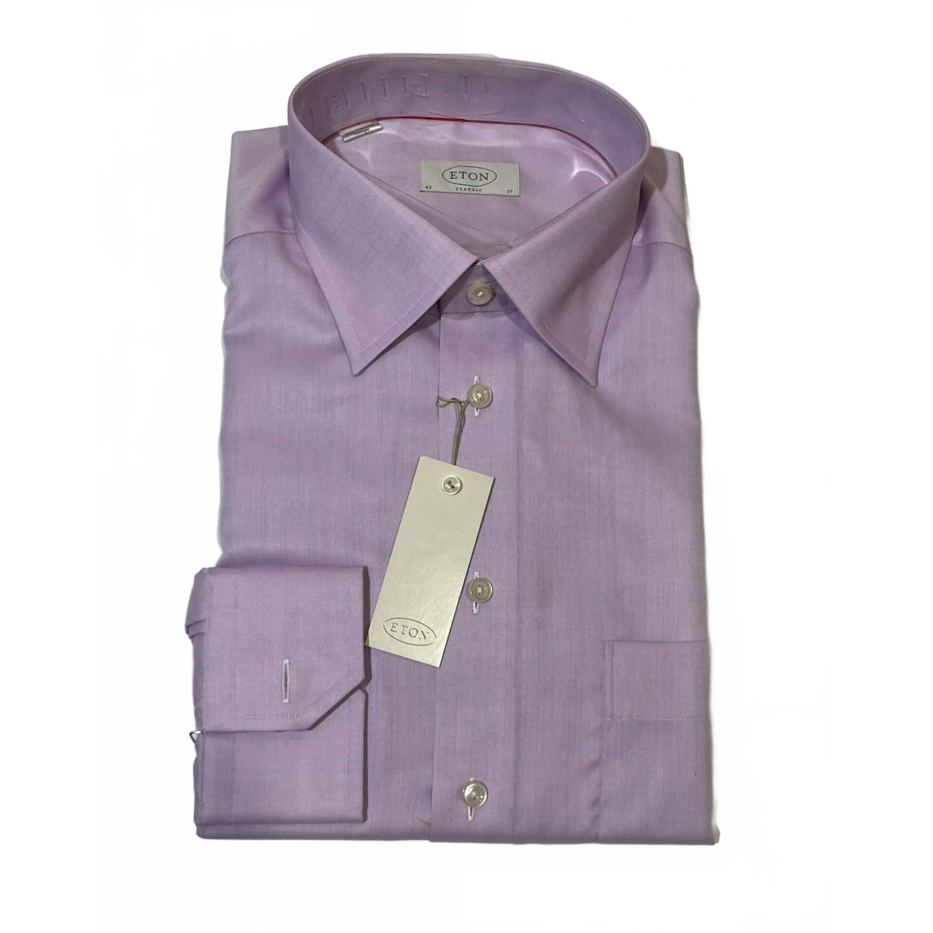New Eton Men's Classic Shirt In Lilac